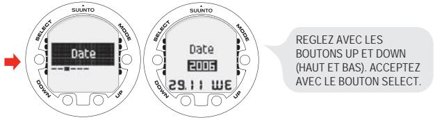 SUUNTO VYPER AIR - Réglage de la date - 1