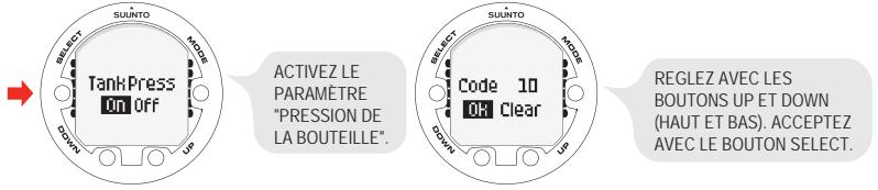 SUUNTO VYPER AIR - Réglage du code HP - 1