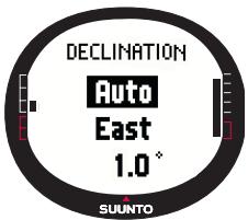 SUUNTO X9 - Définition de la déclinaison de la boussole avec le GPS - 1