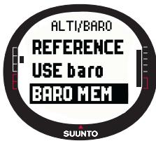 SUUNTO X9 - Mémoire barométrique - 1