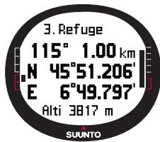 SUUNTO X9 - Affichage des points de route - 2