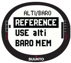 SUUNTO X9 - Altitude et pression barométrique de réference - 1