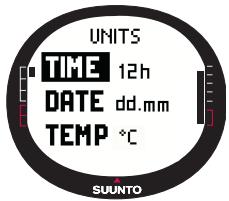 SUUNTO X9 - Choix du format de l'heure - 1