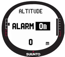 SUUNTO X9 - Alarme altitude - 2