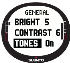 SUUNTO X9 - Réglage des bips - 2