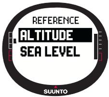 SUUNTO X9 - Réglage de l'altitude de reférence - 1