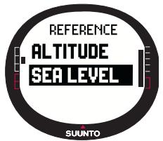 SUUNTO X9 - Réglage de la pression barométrique réduite au niveau de la mer - 2
