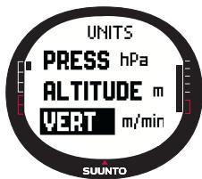 SUUNTO X9 - Choix de l'unité de distance - 2