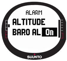 SUUNTO X9 - Alarme météo - 2