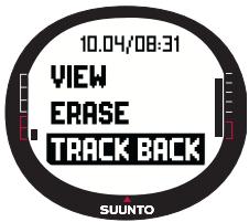 SUUNTO X9 - Track back (journal de route) - 1