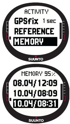 SUUNTO X9 - Mémoire - 1