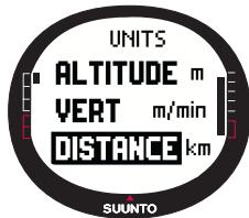 SUUNTO X9 - Choix de l'unité de distance - 3