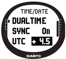 SUUNTO X9 - Ecart UTC - 1