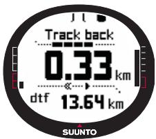 SUUNTO X9I - Track back (journal de route) - 2