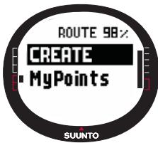 SUUNTO X9I - Pour creer un itinétaire : - 1