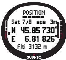 SUUNTO X9I - Pour voir notre position : - 1