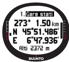 SUUNTO X9I - Creation d'un point de route pour un itinéraire à l'aide de ses coordonnées - 2