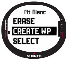SUUNTO X9I - Creation d'un point de route pour un itinéraire à l'aide de ses coordonnées - 1