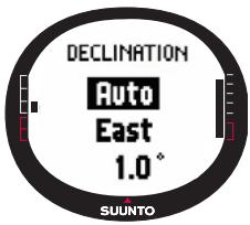 SUUNTO X9I - Définition manuelle de la déclinaison de la boussole - 2