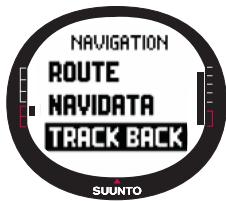 SUUNTO X9I - Track Back (route active) - 2