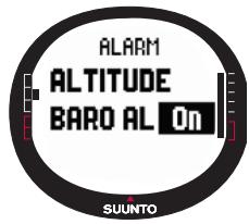 SUUNTO X9I - Alarme météo - 1