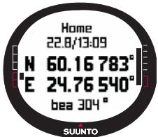 SUUNTO X9I - Affichage des données Find Home - 1
