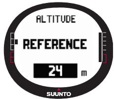SUUNTO X9I - Réglage de l'altitude de reference - 2
