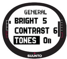 SUUNTO X9I - Réglage des bips - 1