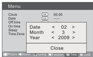 HAIER LTF42R3A - Off time (heure de désactivation) - 2