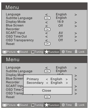 HAIER LTF42R3A - Subtitle Language - 1