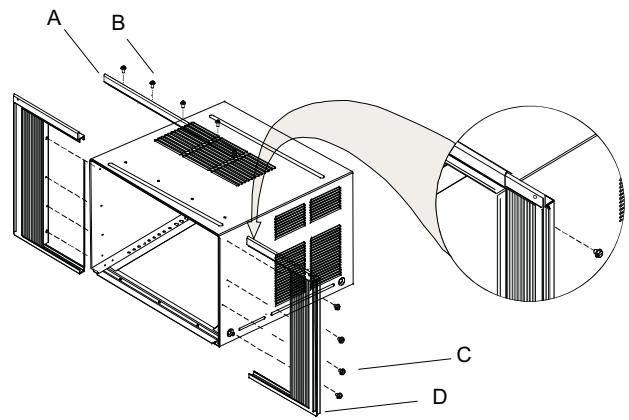 HAIER ESA415K - ENSAMPLE DE LAS CORTINAS Y EL RAIL SUPERIOR - 1