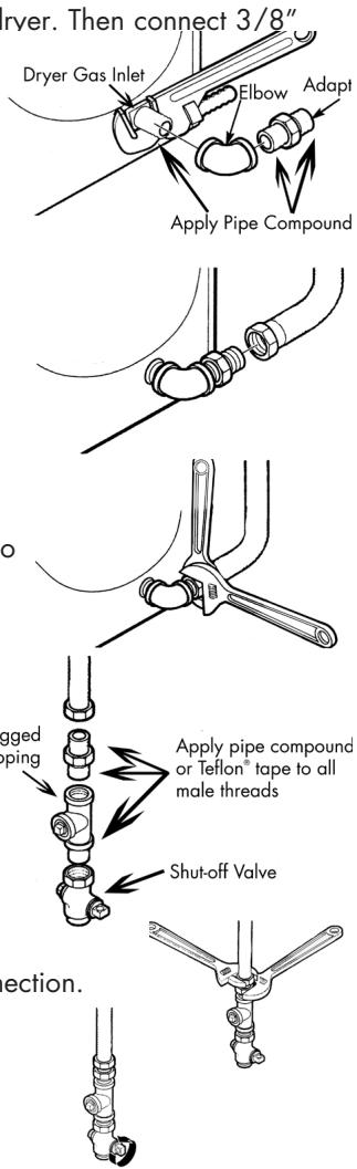 HAIER GDE 450 AW - CONNECTING THE DRYER TO THE GAS SUPPLY - 1