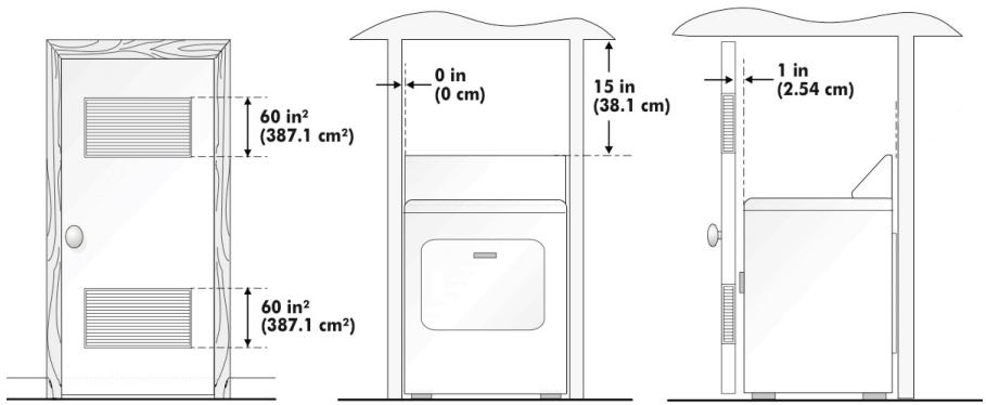 HAIER GDE 450 AW - Installation in Alcove or Closet: - 1