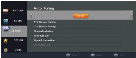 HAIER LE32B7000C,  LE39B7000C,  LE65B7000 - Menu de configuration de réglage - 1
