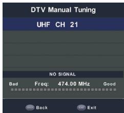 HAIER LE32B7000C,  LE39B7000C,  LE65B7000 - Réglage manuel DTV (DVB-T) - 1