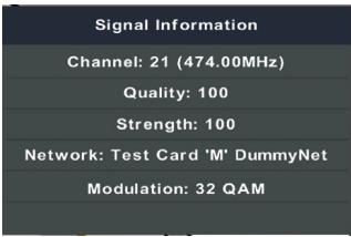 HAIER LE32B7000C,  LE39B7000C,  LE65B7000 - Signal Information (Informations relatives au signal) (uniquement pour DTV) - 1