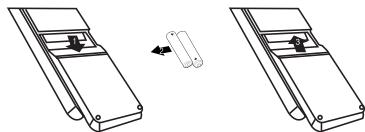 HAIER LE32B7000C,  LE39B7000C,  LE65B7000 - Insertion des piles dans la télécommande - 1