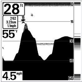 HUMMINBIRD MATRIX 12 - Affichage du fond - 5