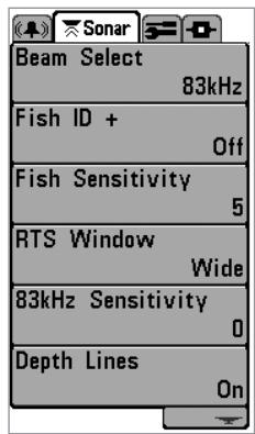 HUMMINBIRD MATRIX 27 - Le système de menus - 4