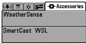 HUMMINBIRD MATRIX 77C - Onglet Accessoires du menu principal - 2