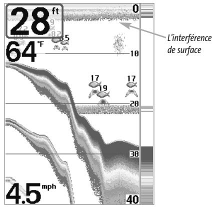 HUMMINBIRD MATRIX 77C - Interférence de surface (mode utilisateur Avancé) - 1