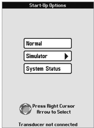 HUMMINBIRD MATRIX 77C - Menu Options de démarrage - 1