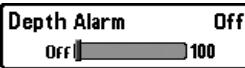 HUMMINBIRD 323 - Onglet Alarmes du menu principal - 1