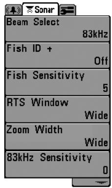 HUMMINBIRD 323 - Le système de menus - 4