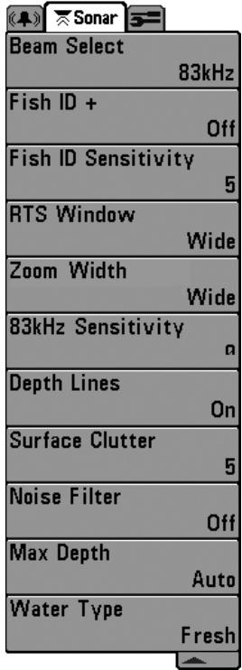HUMMINBIRD 323 - Procedure de réglage de l'échelle du fond : - 1
