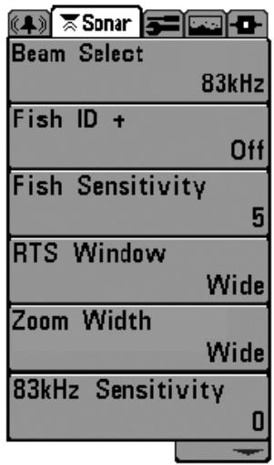 HUMMINBIRD 777C - Le système de menus - 4