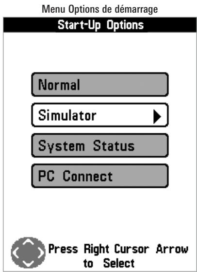 HUMMINBIRD 777C - Menu Options de démarrage - 1