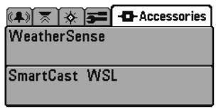 HUMMINBIRD 777C - Onglet Accessoires du menu principal - 2