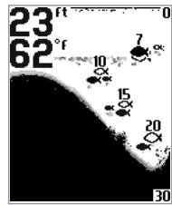 HUMMINBIRD PIRANHAMAX15 - Affichage du fond du menu Réglages - 3