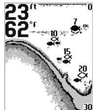 HUMMINBIRD PIRANHAMAX15 - Affichage du fond du menu Réglages - 4